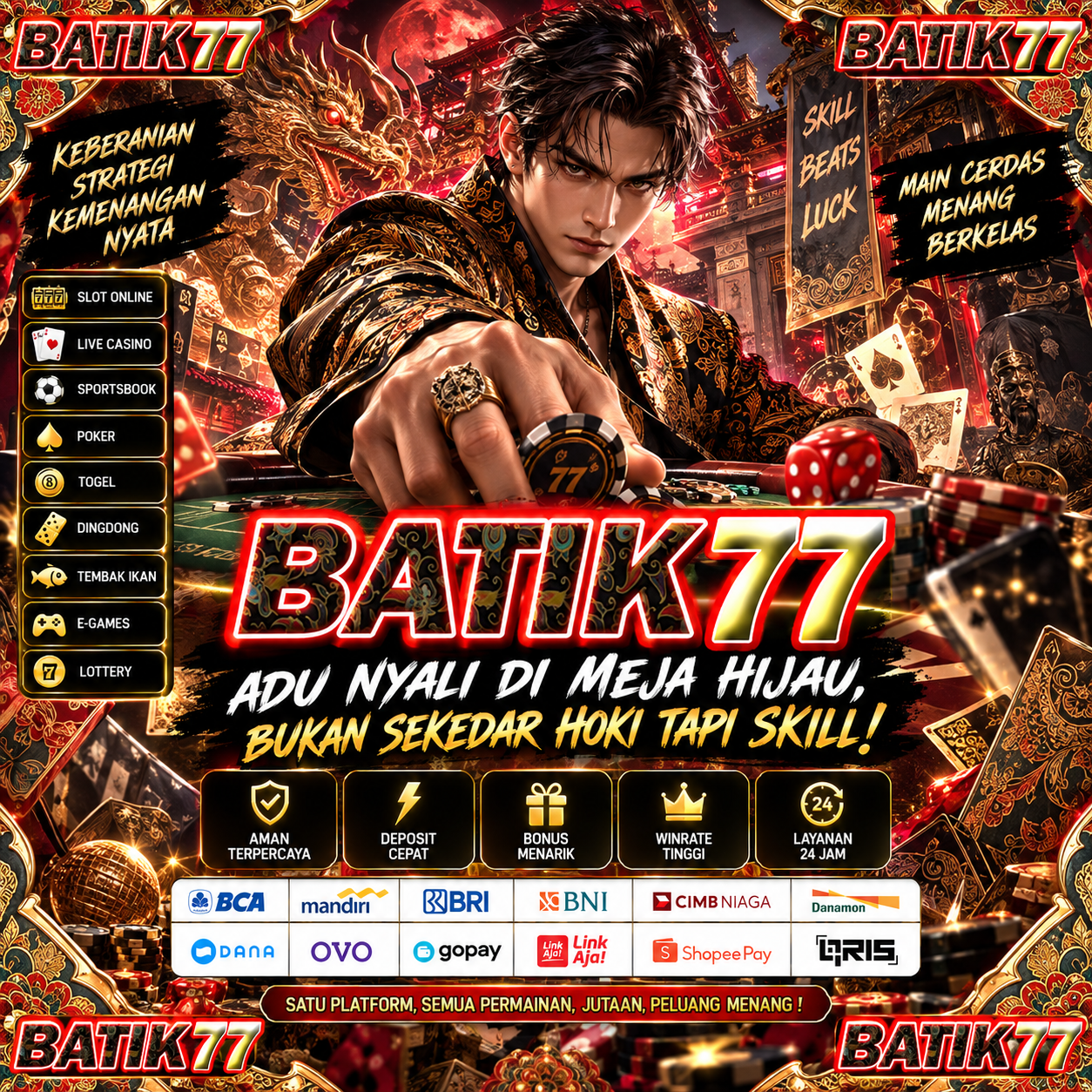 BATIK77 Adu Nyali Di Meja Hijau, Bukan Sekedar Hoki Tapi Skill!