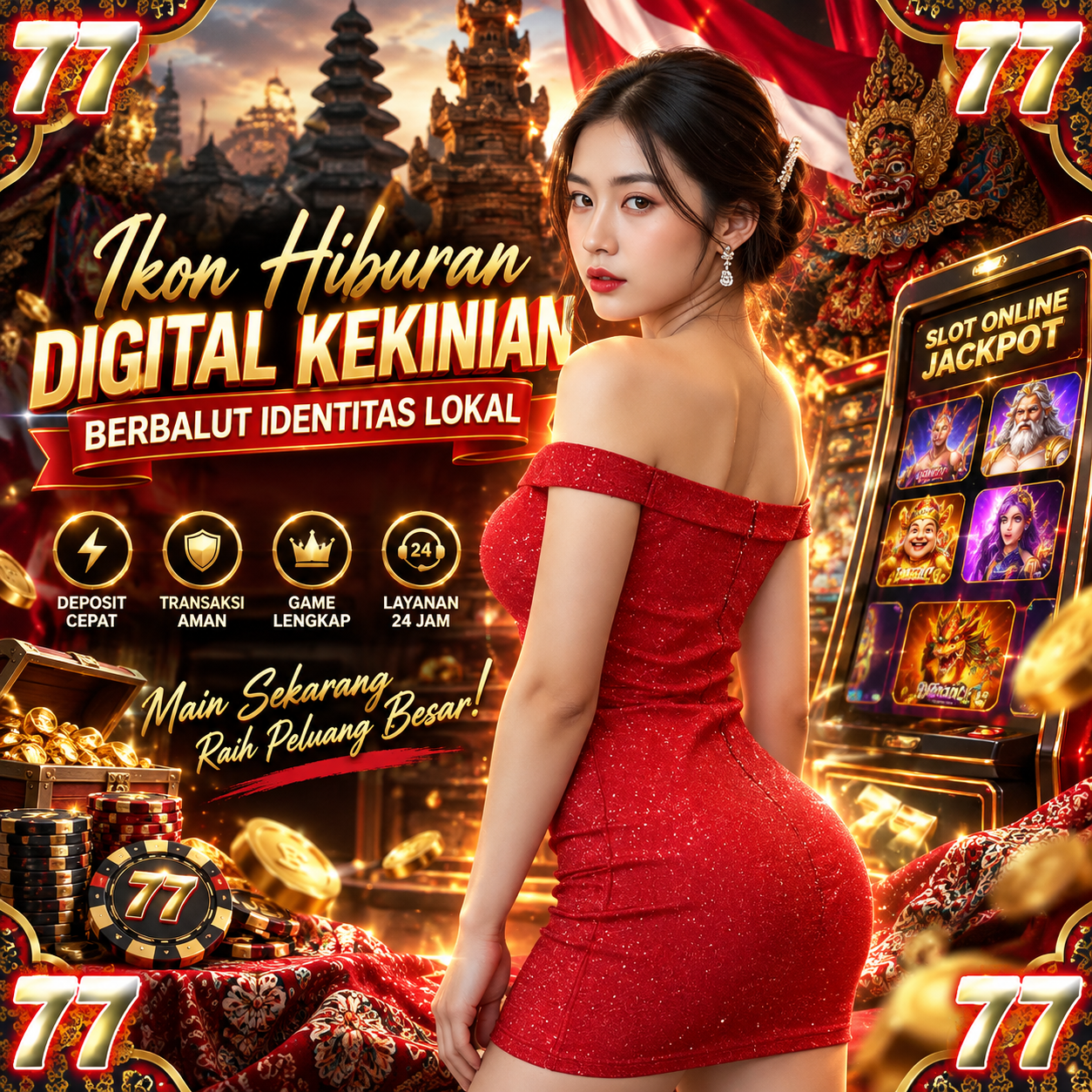 Sertifikat, penghargaan, tanda, atau dokumen yang dipajang di BATIK77 | Ikon Hiburan Digital Kekinian Berbalut Identitas Lokal