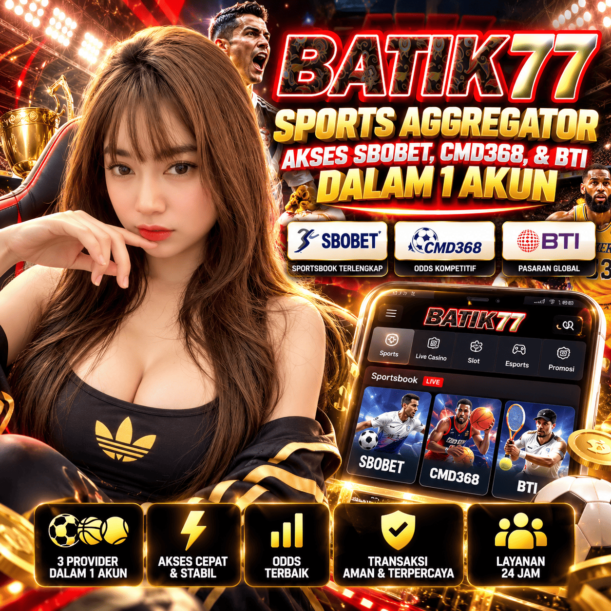 BATIK77 Sports Aggregator: Akses SBOBET, CMD368, & BTI Dalam 1 Akun
