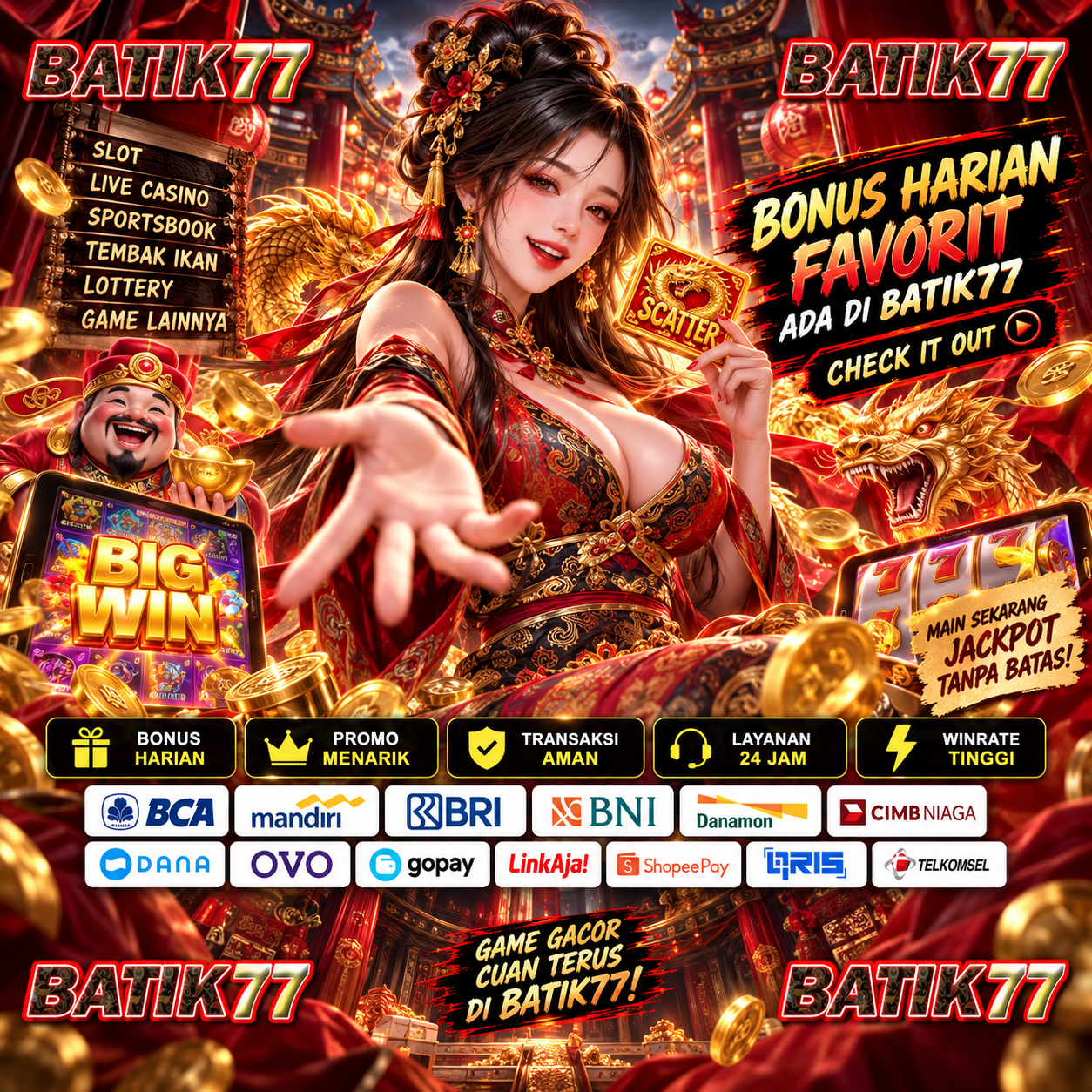 Galeri foto Bonus Harian Favorit Ada di BATIK77 - Check It Out di Bali