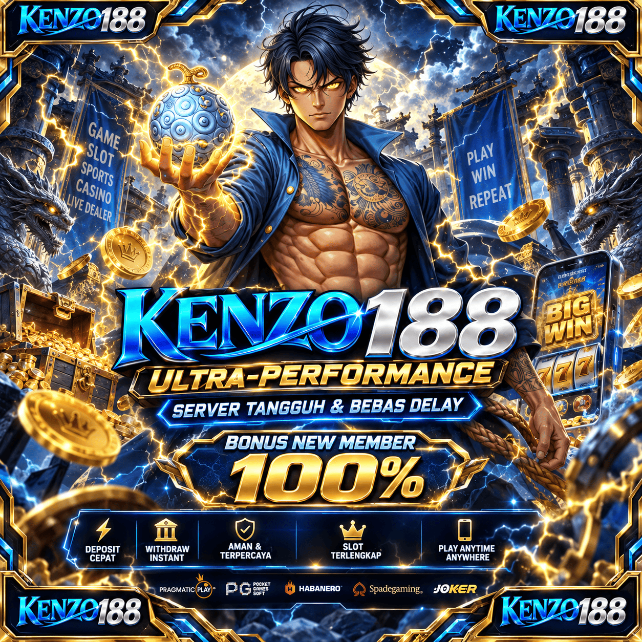 Galeri foto KENZO188 Ultra-Performance — Server Tangguh & Bebas Delay di Jakarta