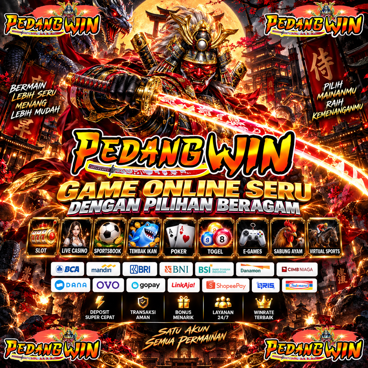 PEDANGWIN Game Online Seru dengan Pilihan Beragam