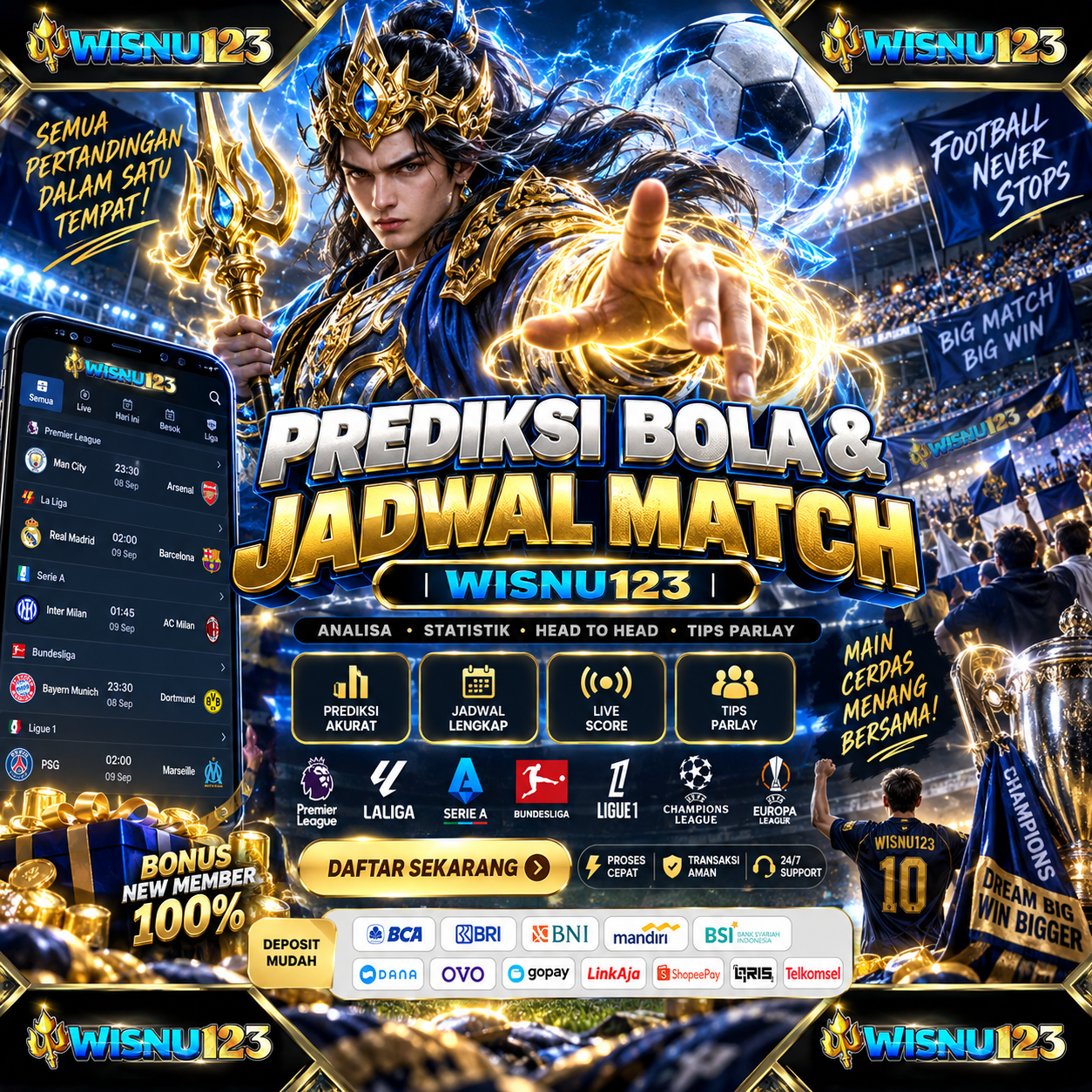 Galeri foto Prediksi Bola & Jadwal Match | WISNU123 di Jakarta