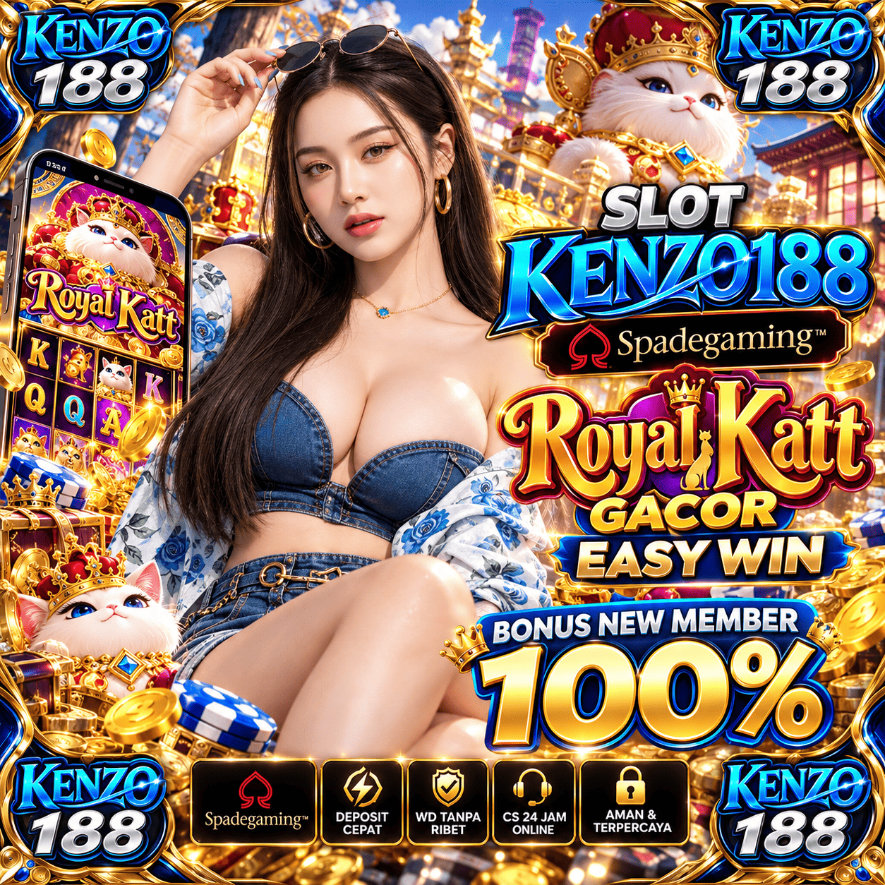 Galeri foto Slot KENZO188 Spadegaming Gacor Royal Katt Easy Win di Jakarta