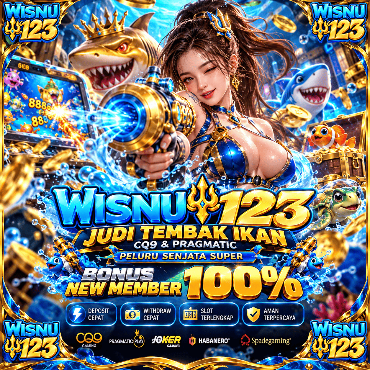 Galeri foto WISNU123 🐟 Judi Tembak Ikan CQ9 & Pragmatic - Peluru Senjata Super di Jakarta