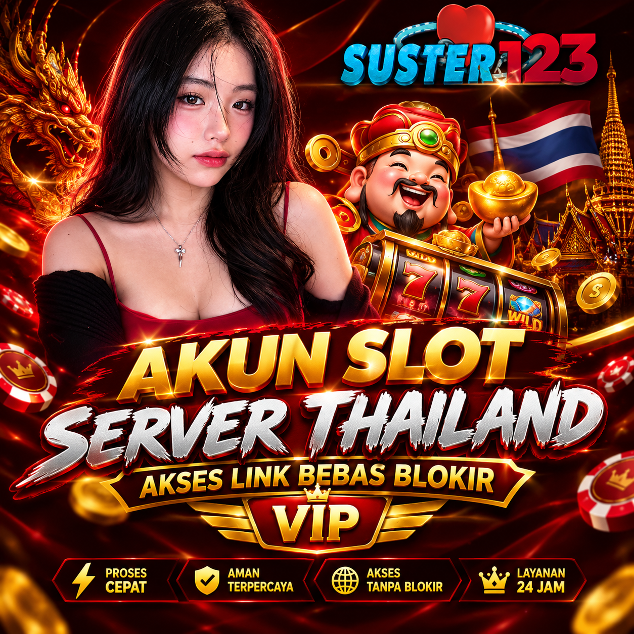 SUSTER123: Akun Slot Server Thailand Akses Link Bebas Blokir VIP!