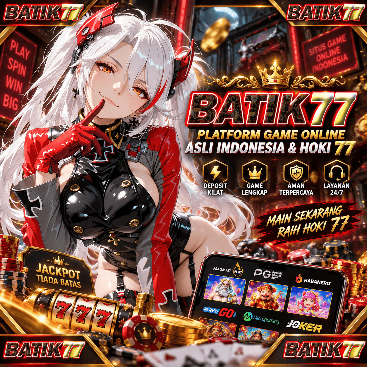 Galeri foto BATIK77 • Platform Game Online Asli Indonesia & Hoki 77 di Jakarta