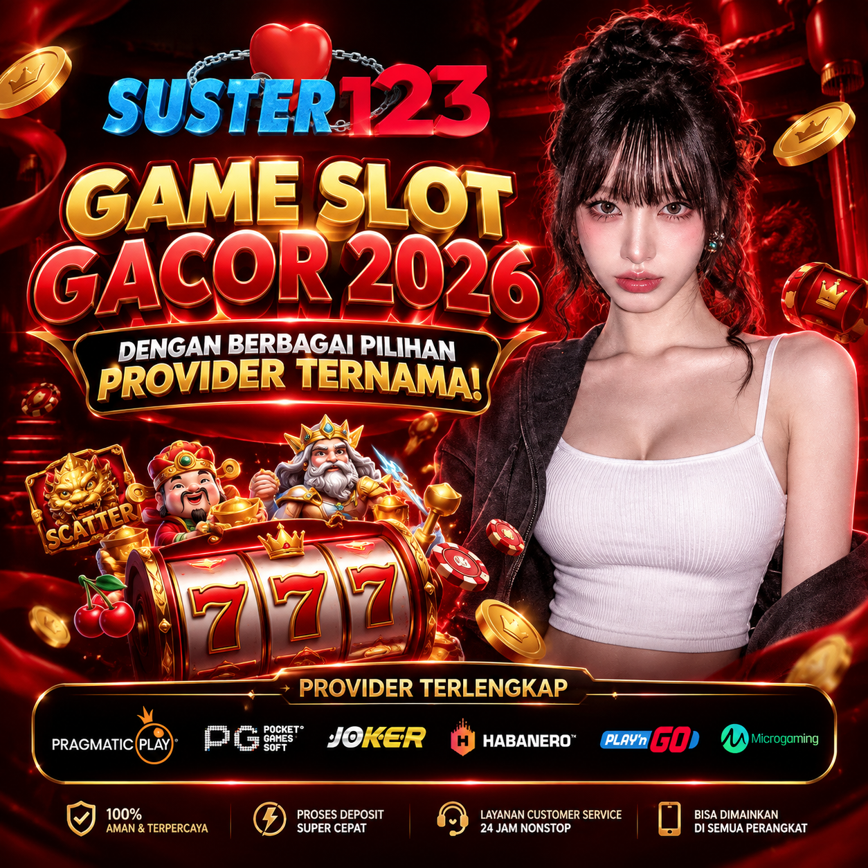 SUSTER123: Tujuan Slot Online dengan Pilihan Permainan Menarik