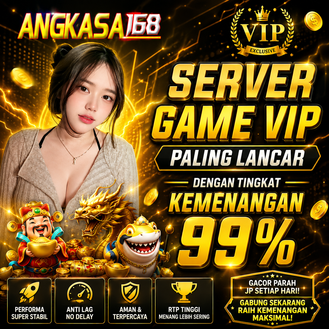 ANGKASA168 Server Game VIP Paling Lancar Dengan Tingkat Kemenangan 99%