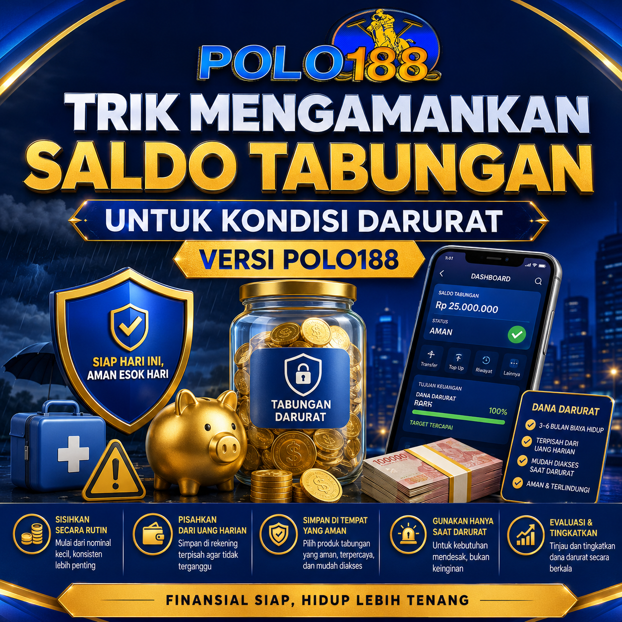 Trik Mengamankan Saldo Tabungan Untuk Kondisi Darurat Versi Polo188