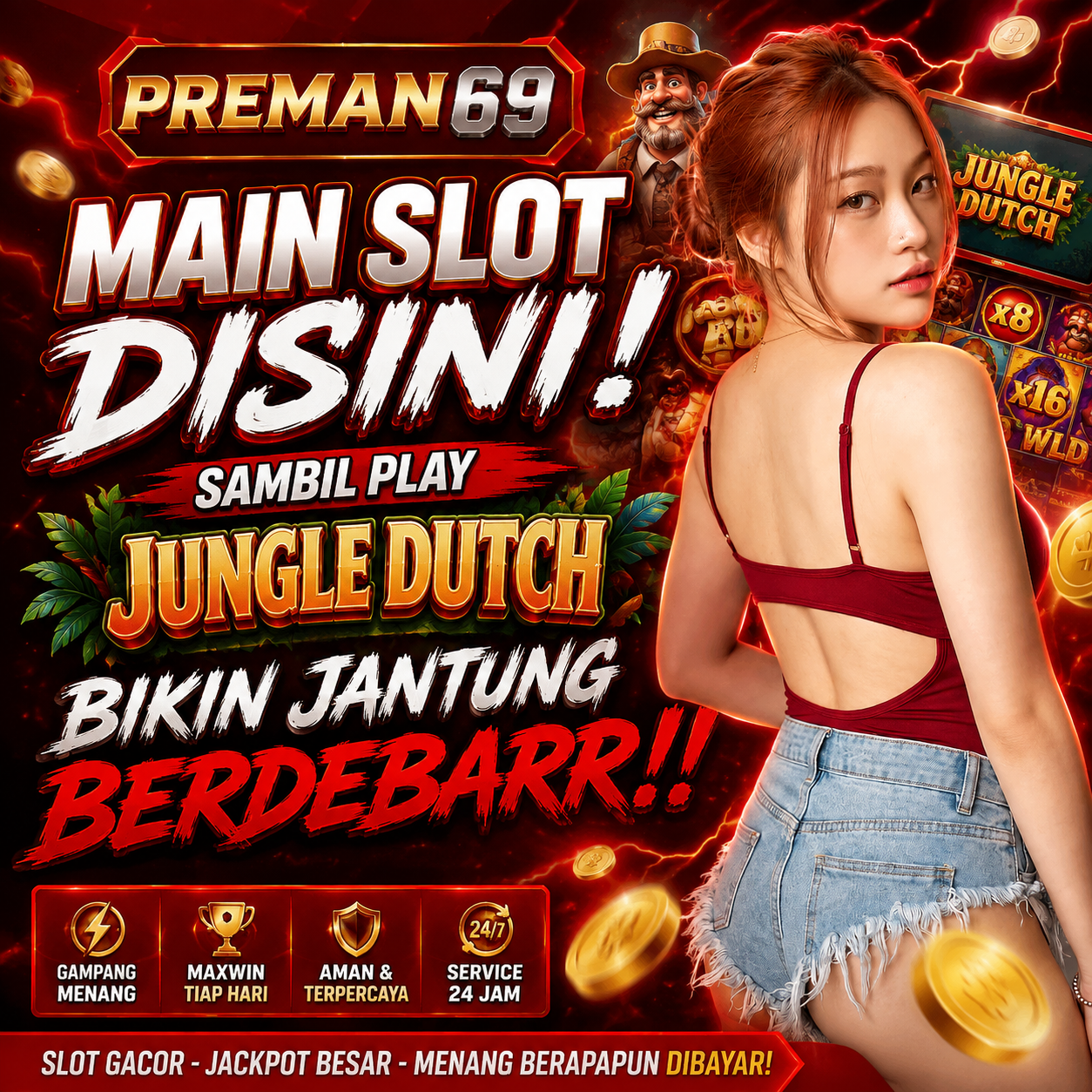 PREMAN69 - Main Slot Disini Sambil Play Jungle Dutch Bikin Jantung Berdebarr!!