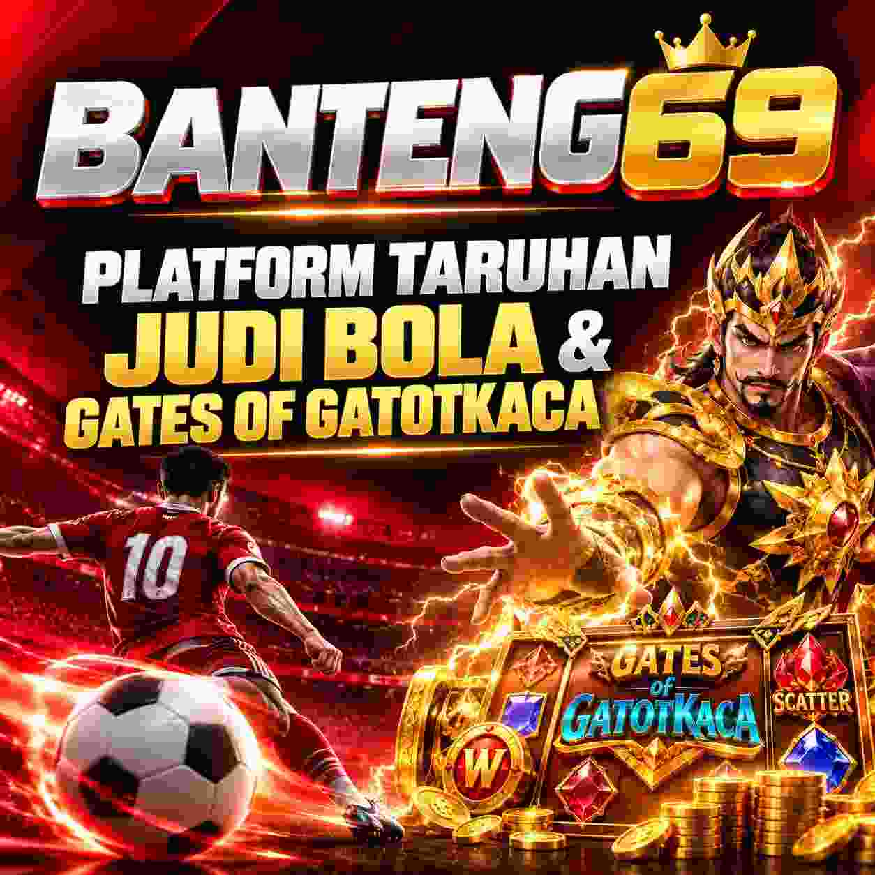 Banner BANTENG69 dengan tema free spin slot