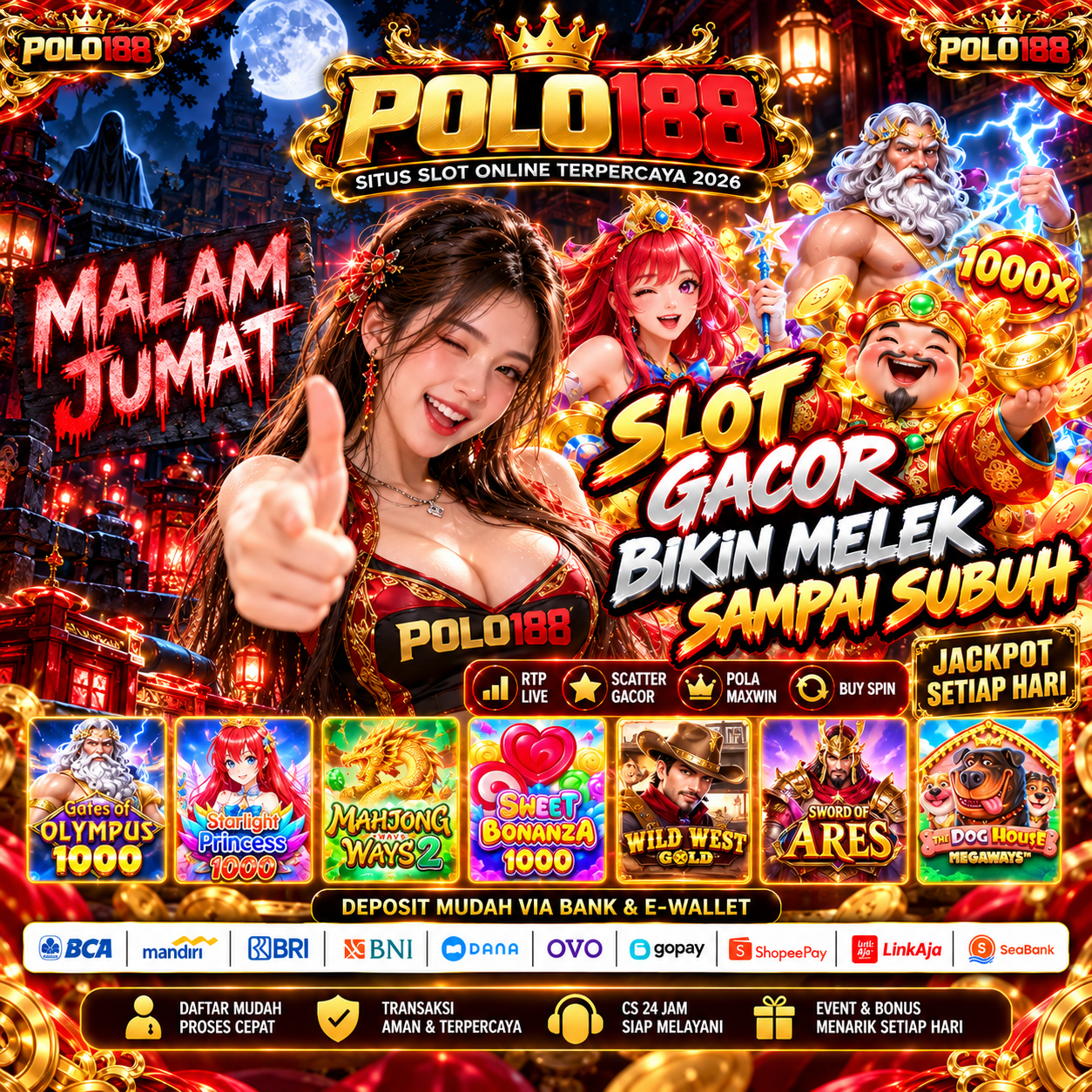 Malam Jumat, POLO188 Slot Gacor Bikin Melek Sampai Subuh