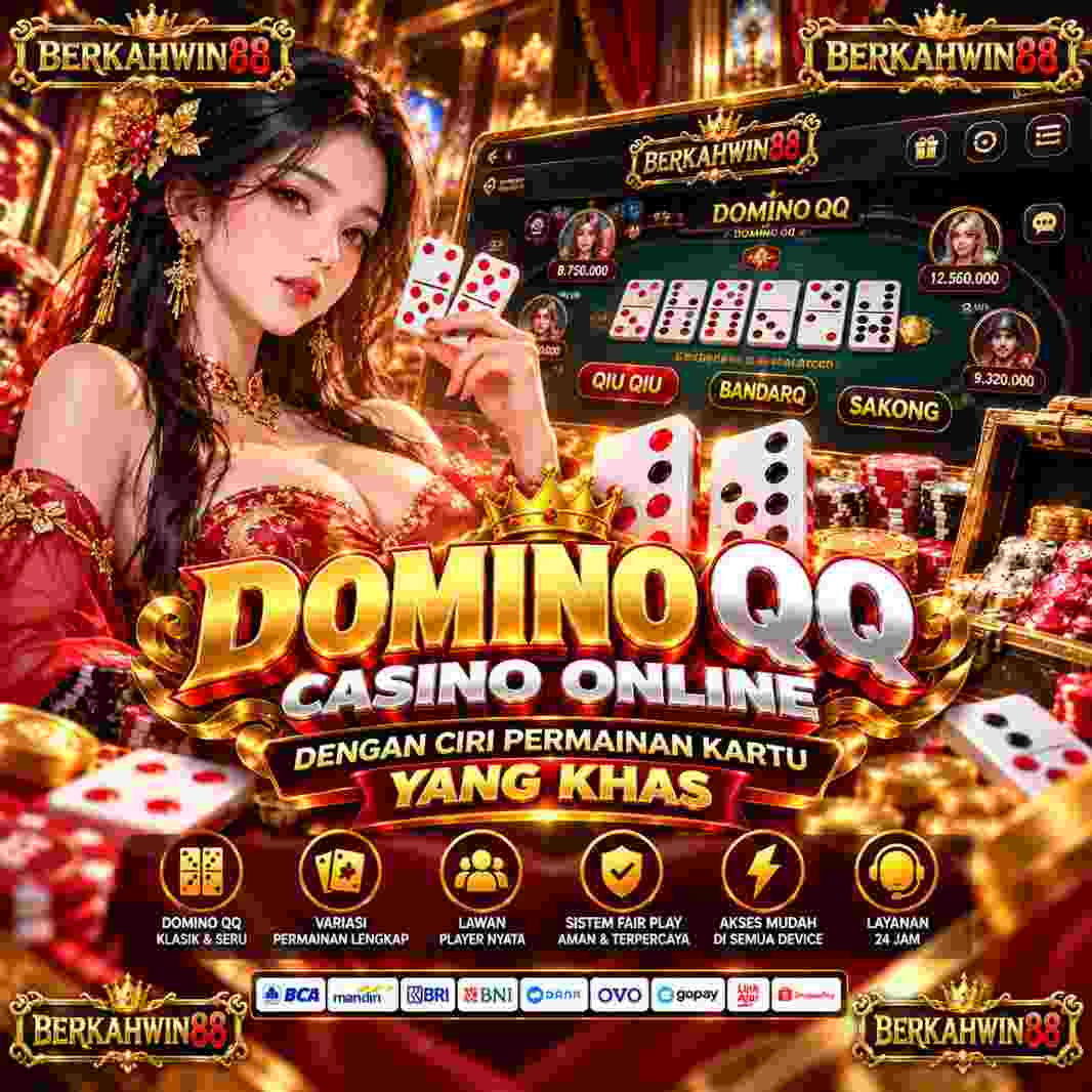 Banner BERKAHWIN88 dengan tema Domino QQ Casino Online