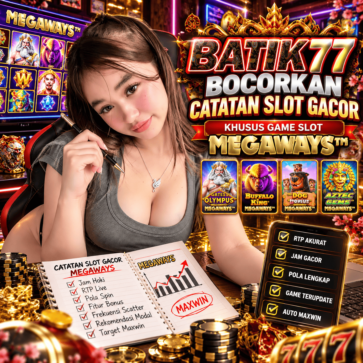 BATIK77 Bocorkan Catatan Slot Gacor Khusus Game Slot Megaways