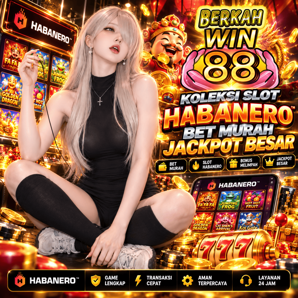 Galeri foto BERKAHWIN88 Koleksi Slot Habanero Bet Murah Jackpot Besar di Jakarta