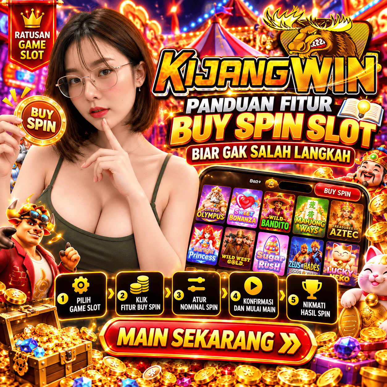 Galeri foto KIJANGWIN: Panduan Fitur Buy Spin Slot Biar Gak Salah Langkah di Jakarta