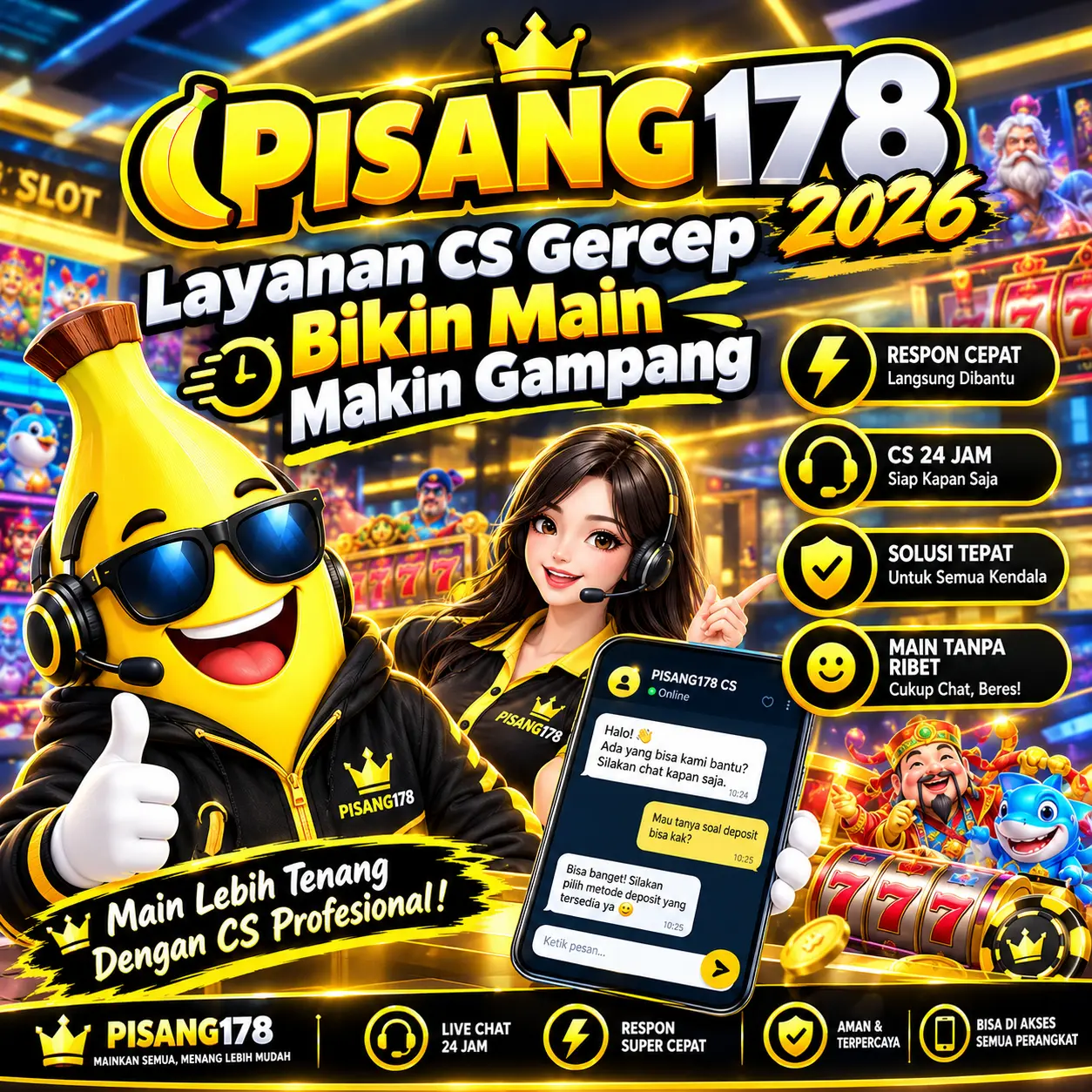 PISANG178 : Live Casino 2026, Sicbo Dadu & Cashback Mingguan