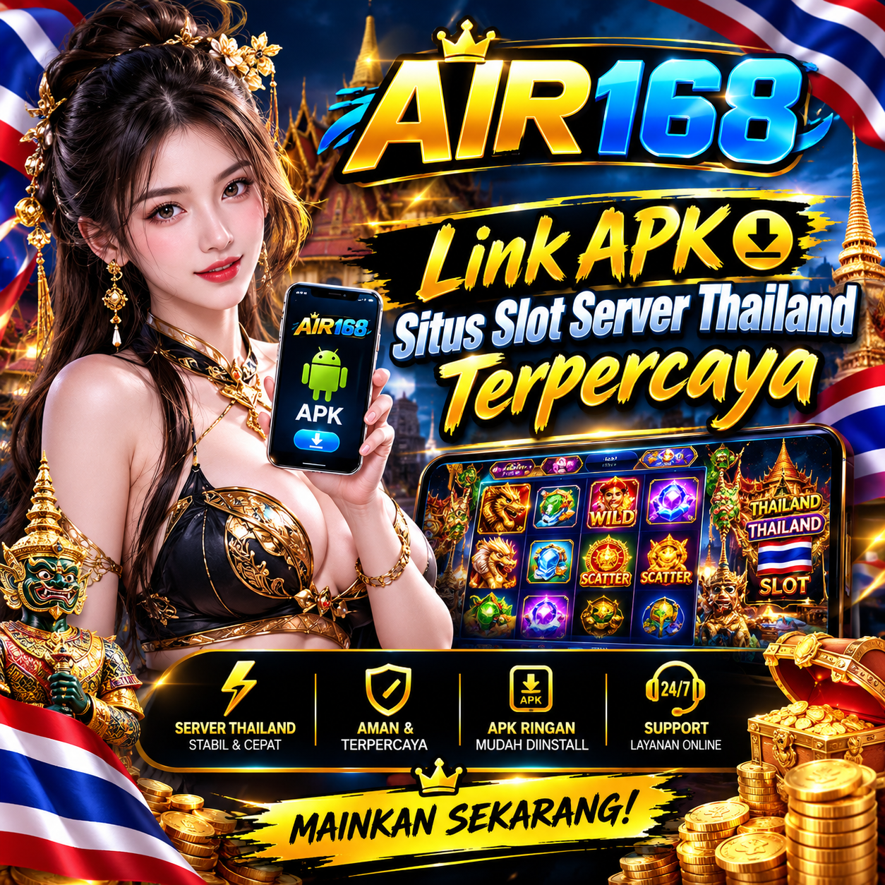 AIR168 >> Link APK Situs Slot Server Thailand Terpercaya