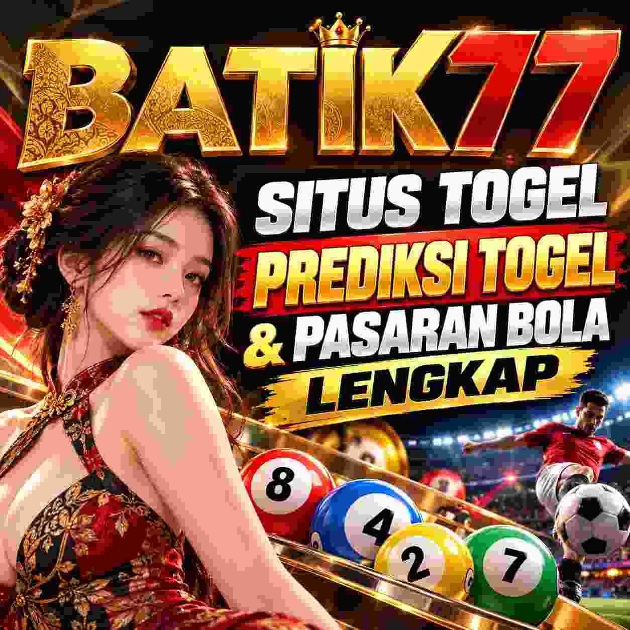 Banner BATIK77 dengan tema Domino QQ Casino Online