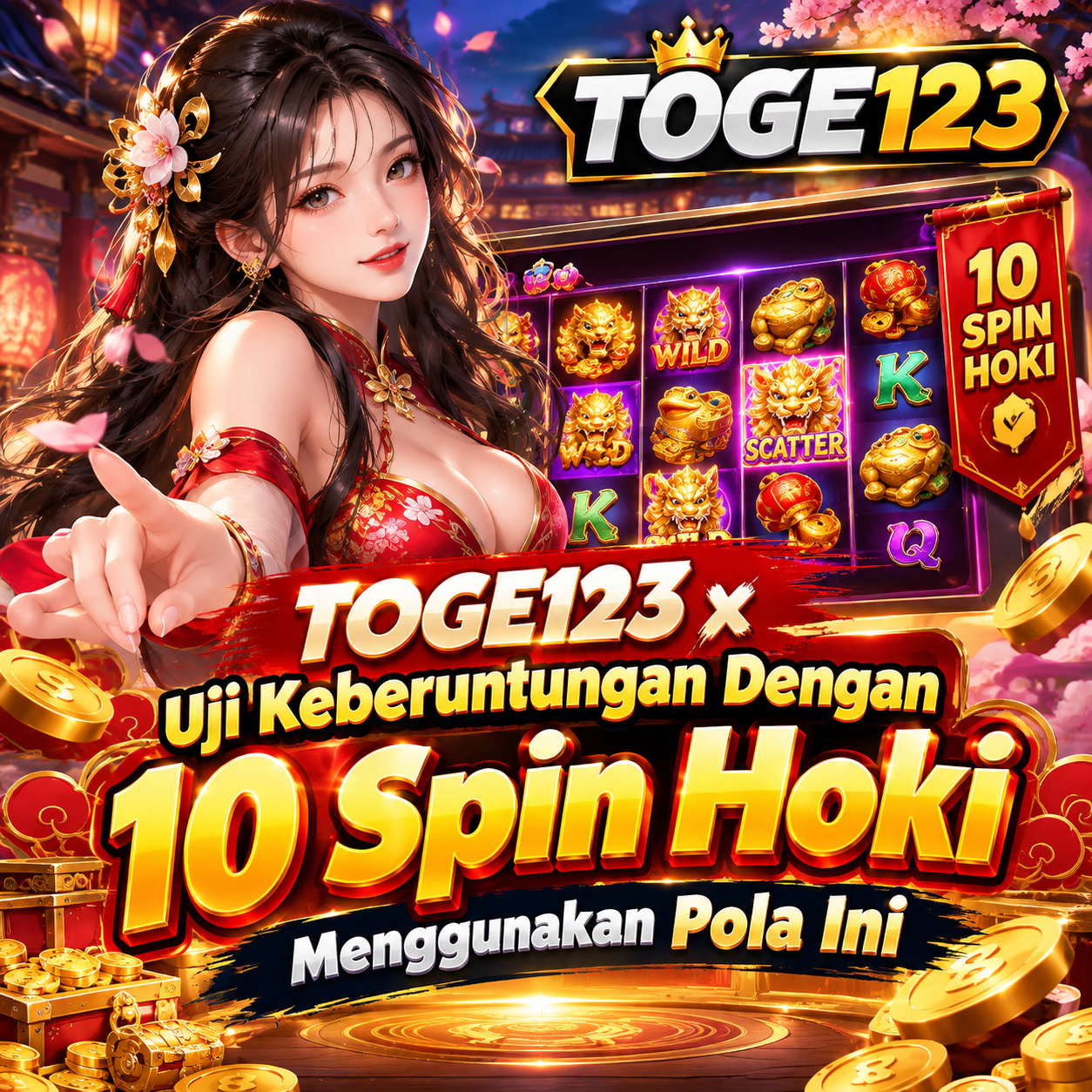 TOGE123 x Uji Keberuntungan Dengan 10 Spin Hoki Menggunakan Pola Ini